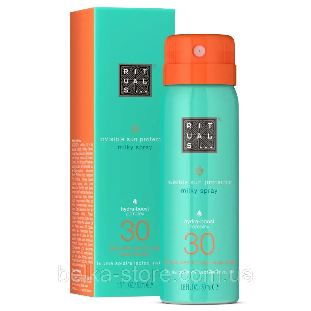 Міні сонцезахисний молочний спрей SPF 30 Rituals THE RITUAL OF KARMA, 50 мл, фото 1