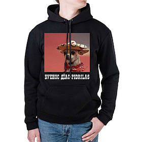 Худі унісекс Буeнос Діас / Buenos Dias, чорна