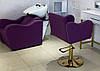 Перукарський комплект 2в1 Ketrin Strong Violet (крісло + перукарське крісло-мийка), фото 2