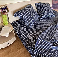 Євро комплект якісної  постільної білизни Бязь Gold Lux  "ЛАБІРИНТ" 200*220