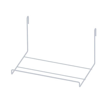 Полиця під взуття навісна торговельна 220 мм, біла, фото 1