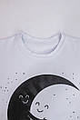 Футболка підліткова для хлопчика з принтом Місяць стрейч-кулір, фото 4