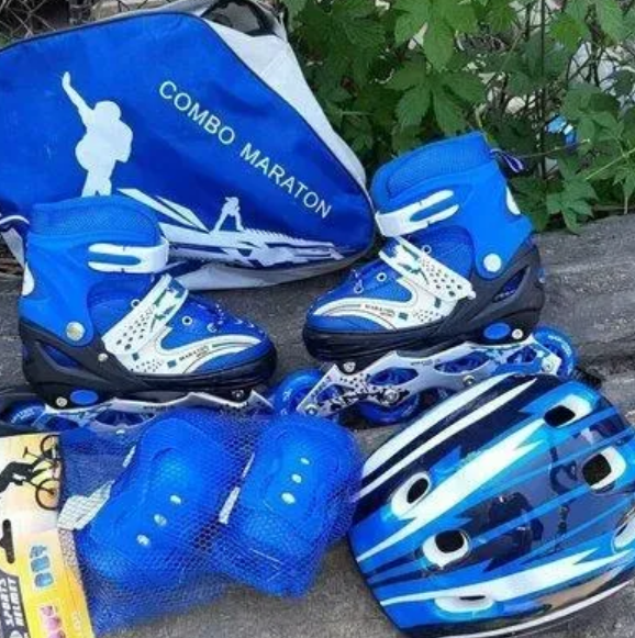 Дитячі роликові ковзани в комплекті із захистом 34-37р Maraton Combo M для катання містом для початківців