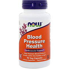 Нормалізація тиску, Blood Pressure Health, Now Foods, 90 вегетаріанських капсул
