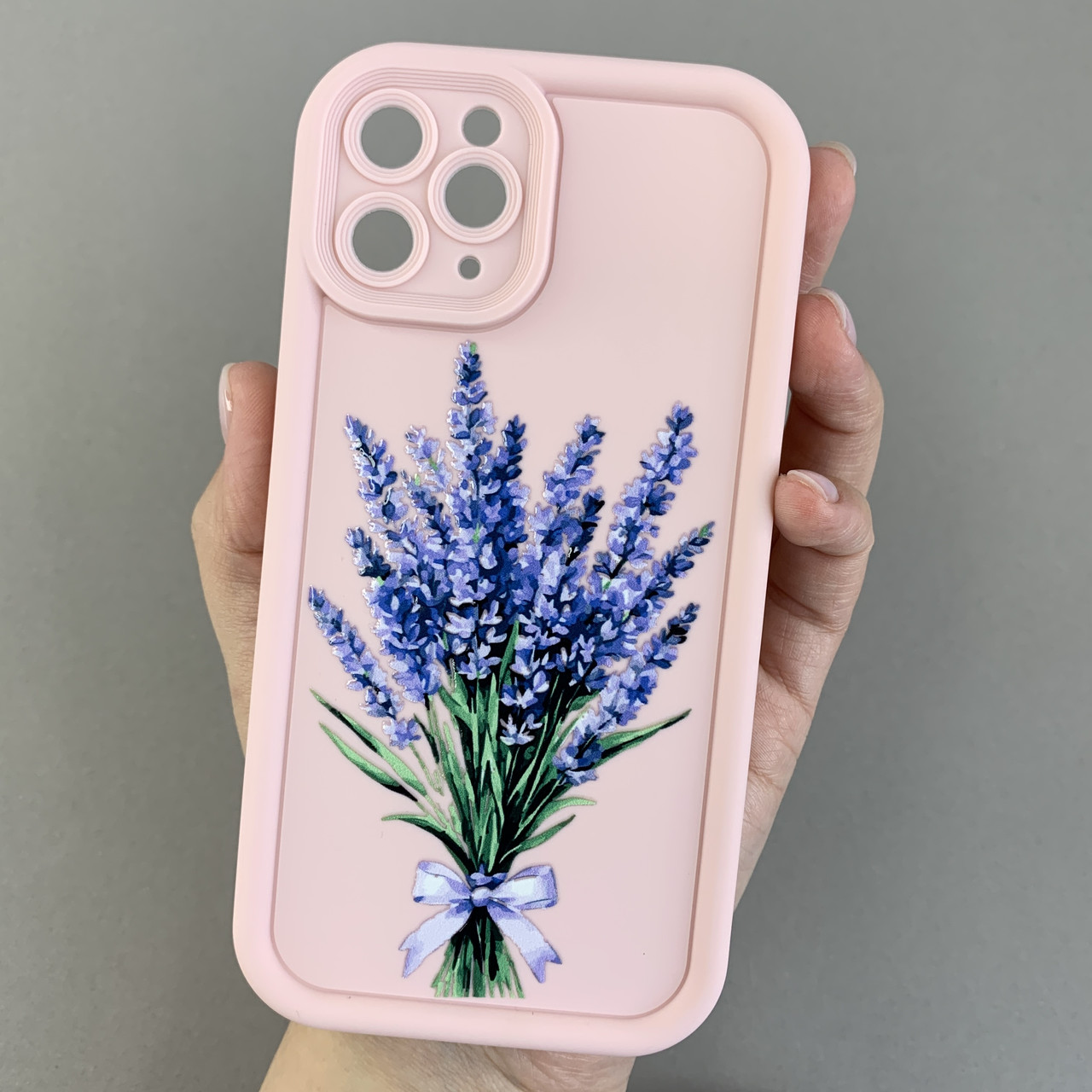 Чохол для Apple iPhone 11 Pro чохол з високими бортами з принтом лаванди на айфон 11 про рожевий q06u