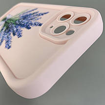 Чохол для Apple iPhone 11 Pro чохол з високими бортами з принтом лаванди на айфон 11 про рожевий q06u, фото 5