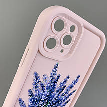 Чохол для Apple iPhone 11 Pro чохол з високими бортами з принтом лаванди на айфон 11 про рожевий q06u, фото 3