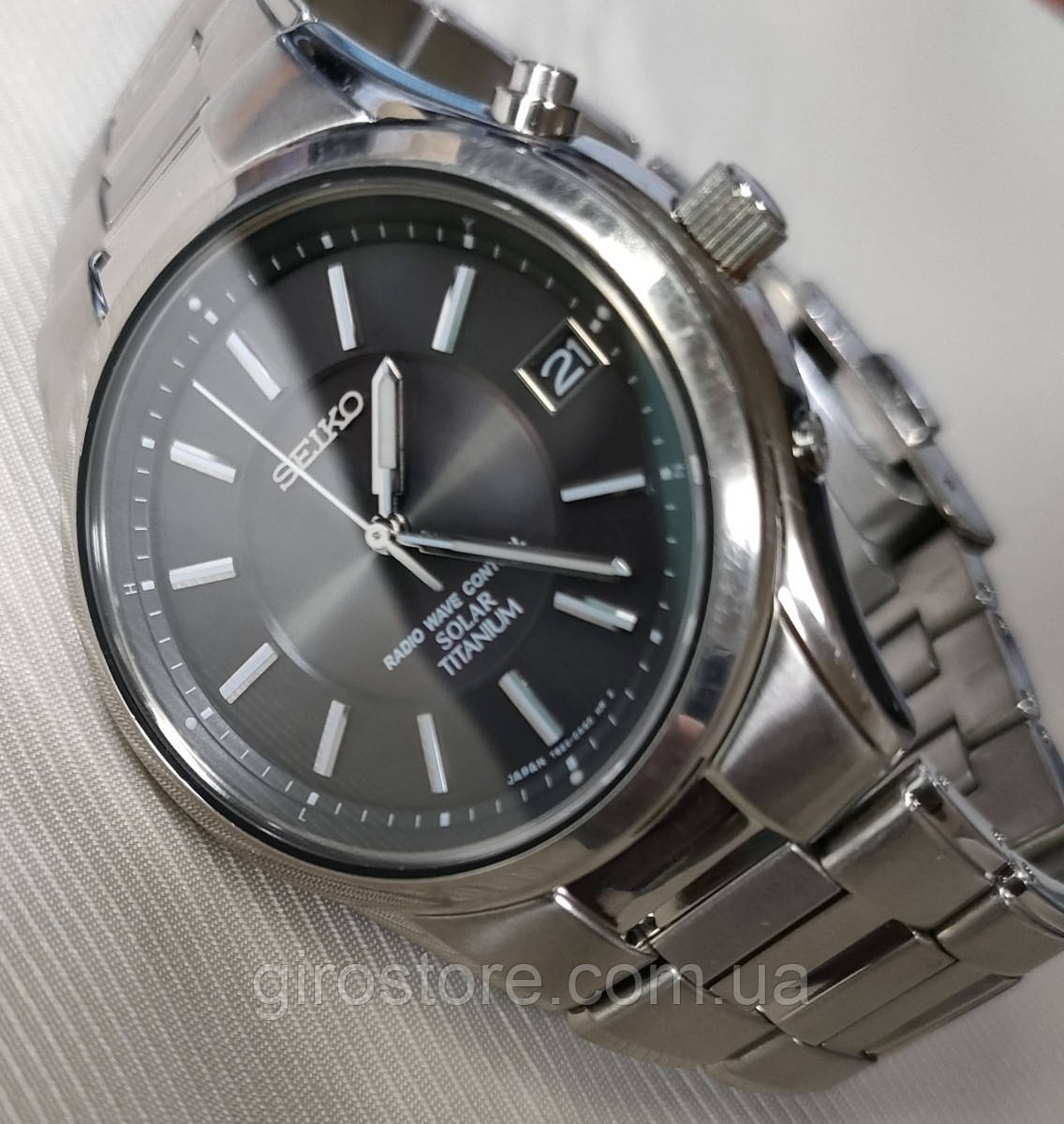 Японський годинник Seiko Solar SBTM003 титан, сонячна батарея, радіосинхронізація, сапфірове скло, Japan made, фото 1