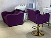 Перукарський комплект 2в1 Ketrin Strong Violet (крісло + перукарське крісло-мийка), фото 3