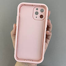 Чохол для Apple iPhone 11 Pro чохол з високими бортами з ромашками на айфон 11 про рожевий q05j, фото 2