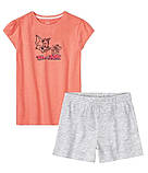 Літній костюм піжама (футболка + шорти) на дівчинку Tom and Jerry р.86-92 - 12-24 місяці, фото 3