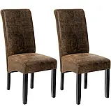 Крісла 2 шт. зі штучної шкіри, антрацитово-коричневий колір, фото 2