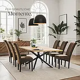 Крісла 2 шт. зі штучної шкіри, антрацитово-коричневий колір, фото 5