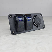 Панель із двома перемикачами й USB-зарядкою