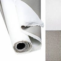 Полотно грунтоване в рулоні, білий акрил, Італійська бавовна, Unico