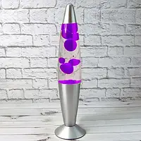 Лава лампа Wax Lamp бульки 42 см фіолетова