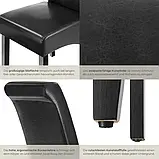 Обідній стілець, чорний комплект із 2 шт., фото 3