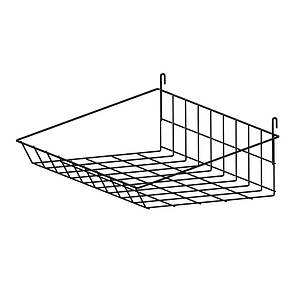Кошик - полиця навісна на сітку 50х25, чорна