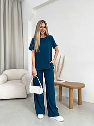 Костюм жіночий ЛІТНІЙ ЖАТКА 2-ка ФУТБОЛКА+ШТАНИ МОРСЬКА ХВИЛЯ 1657