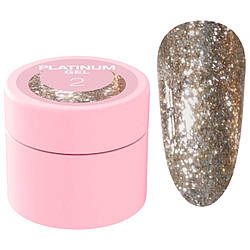 Блискітки для нігтів Luna Platinum Gel №2, 5 мл (золото)