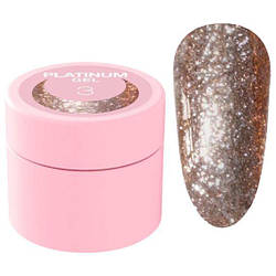Блискітки для нігтів Luna Platinum Gel №3, 5 мл (бронза)