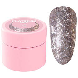Блискітки для нігтів Luna Platinum Gel №4, 5 мл (рожевий)