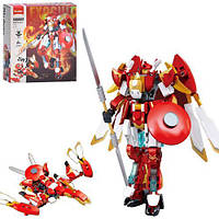 Конструктор SLUBAN 2в1 EXOSUIT (робот 19,5см, птах), фігурка, 248 деталей.