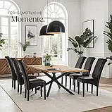 Набір із 2 стільців із високою вигнутою спинкою, коричневий колір, фото 5