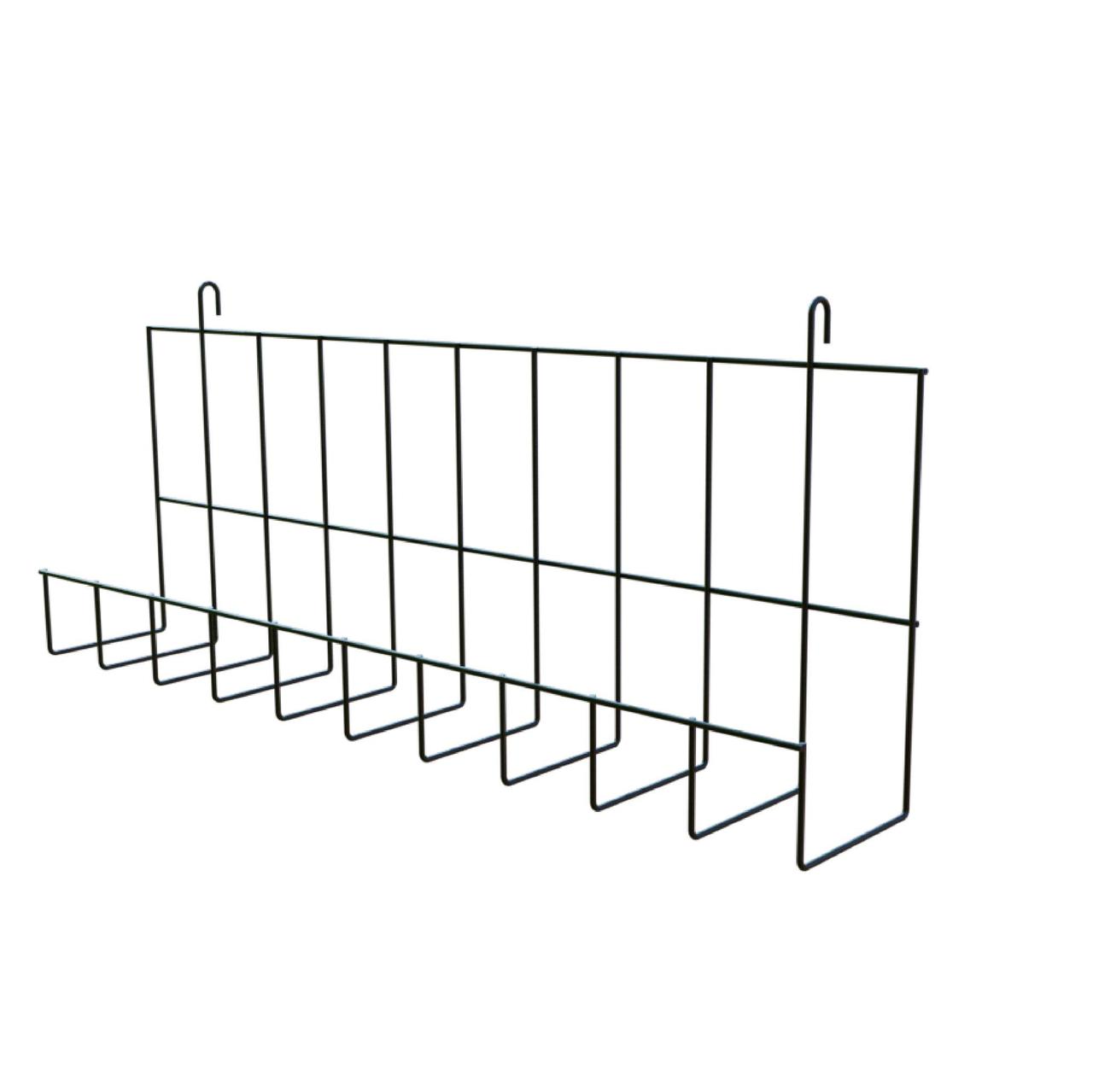 Полиця пряма навісна на сітку 500 мм, чорна