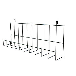 Полиця пряма навісна на сітку 500 мм, чорна