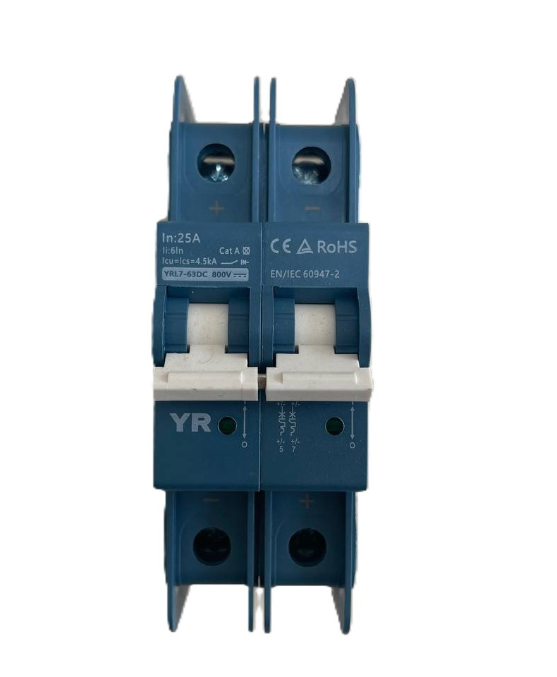 Автоматичний вимикач YRO YRL7-63DC 2P, 25A, 600V