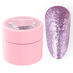 Блискітки для нігтів Luna Sapphire Gel №2, 5 мл (бузковий)