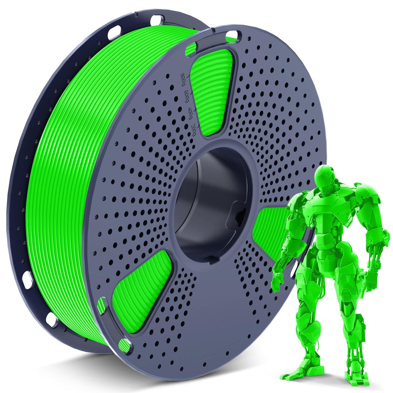 Пластик филамент SUNLU PLA Green, 1.75mm, 1kg, Зеленый