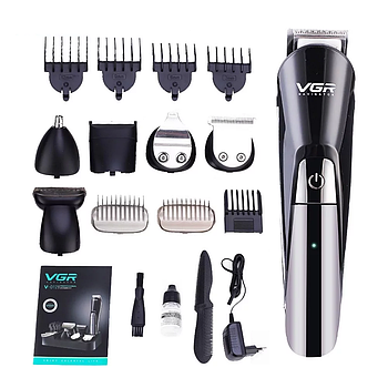 Набір для стриження VGR 6 в 1 V-012, 13 насадок