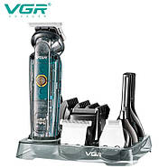 Набір для стриження VGR 6 в 1 V-102, 14 насадок, LED display, фото 2