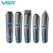 Набір для стриження VGR 10 в 1 V-108, 10 насадок, LED display, фото 3