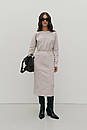 Тепла сукня міді з брошкою бежева Modna KAZKA Modna KAZKA MKRM4217-2, фото 4