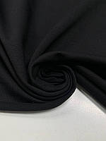 Тканина двунитка петля, 95% бавовна, чорний, Туреччина, 255 г/м2, 185 см