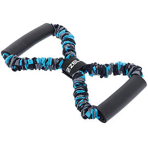 Еспандер трубчастий з ручками в захисному рукаві Восьминка Zelart FI-7832-55 55LB (латекс, нейлон, навантаження 25 кг