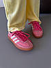 Жіночі кросівки Adidas Spezial Sporty Rich Pink Адідас Спеціал рожеві замша шкіра демісезон, фото 9