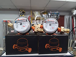 Meter Е-Т 1,6 Комплект лічильників води Холодна та Гаряча вода/водоміри зі штуцерами.