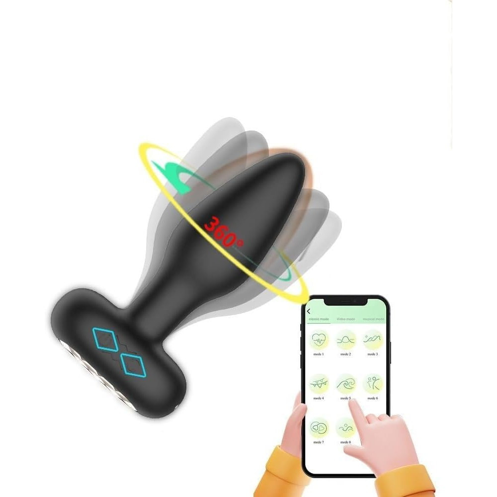 Анальний корок із ротацією Little Gems app, фото 1