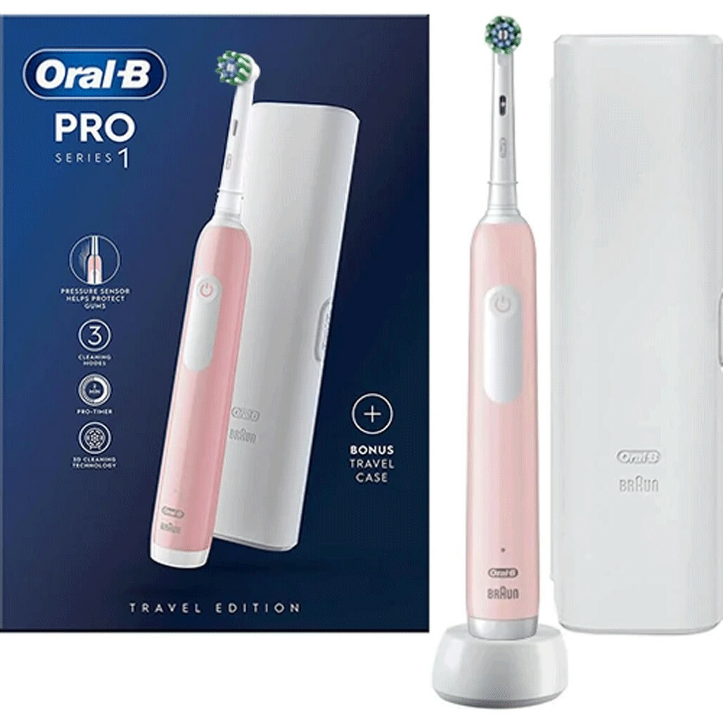 Електрична зубна щітка Oral-B D305.513.3X Pro Series 1 Pink Travel Case 403596, фото 1