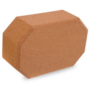 Блок для йоги корковий Zelart FI-1567 (пробкове дерево, 700 г, р-р 23x15x8 см, коричневий)
