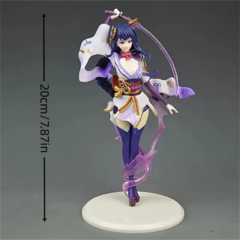 Фігурка статуетка аніме-дівчини з бузковою блискавкою / 20 см, фото 1