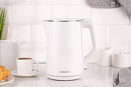 Електрочайник Ardesto 1.5л, Strix, подвійні стінки, білий глянець EKL-X50