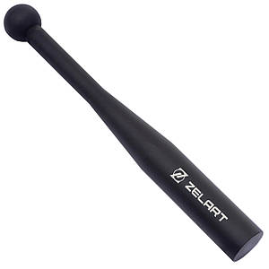 Біта сталева булава для кросфіту STEEL CLUBBELL Zelart TA-0923-9 9 кг (сталь, розмір 57х6,6 см, чорний)