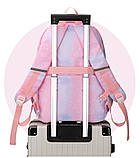 Шкільний рюкзак Yufei для дівчинки 3-7 клас Рожевий дівчачий нейлоновий водонепроникний портфель з брелоком в школу, фото 10