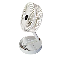 Мінівентилятор складаний 10041 з USB-зарядкою, білий
