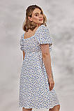 Сукня муслінова для вагітних і годуючих літнє для майбутніх мам Amadeya S (44) Юла синій на молочному, фото 9